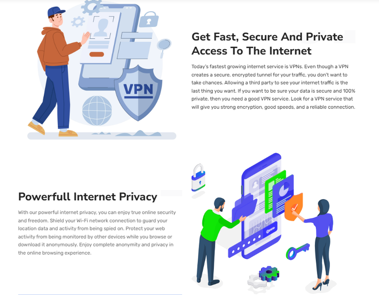 WordPress VPN Website - Web Projects Project - Codocraft Portfolio 2 | Built by Codocraft Solutions